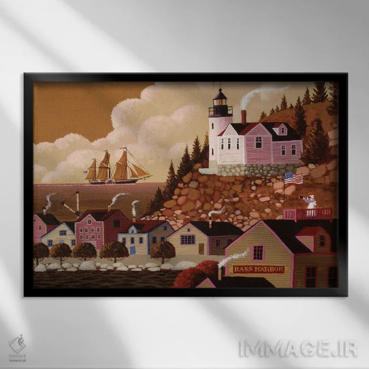 تابلو دکوراتیو خانه پدری اثر هرونیم - نمای قابدار مشکی