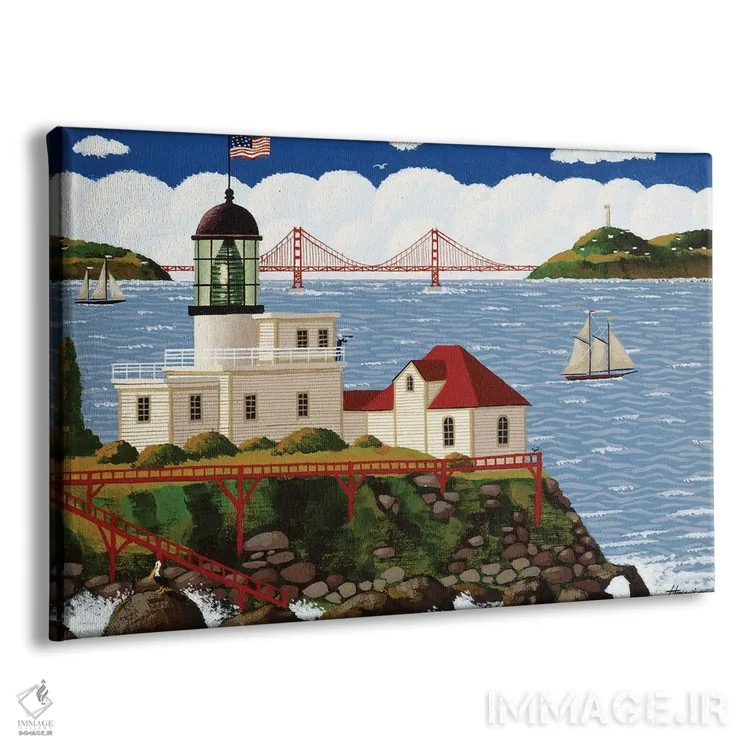 تابلو دکوراتیو چشم انداز گلدن گیت اثر هرونیم - نمای پرسپکتیو محصول