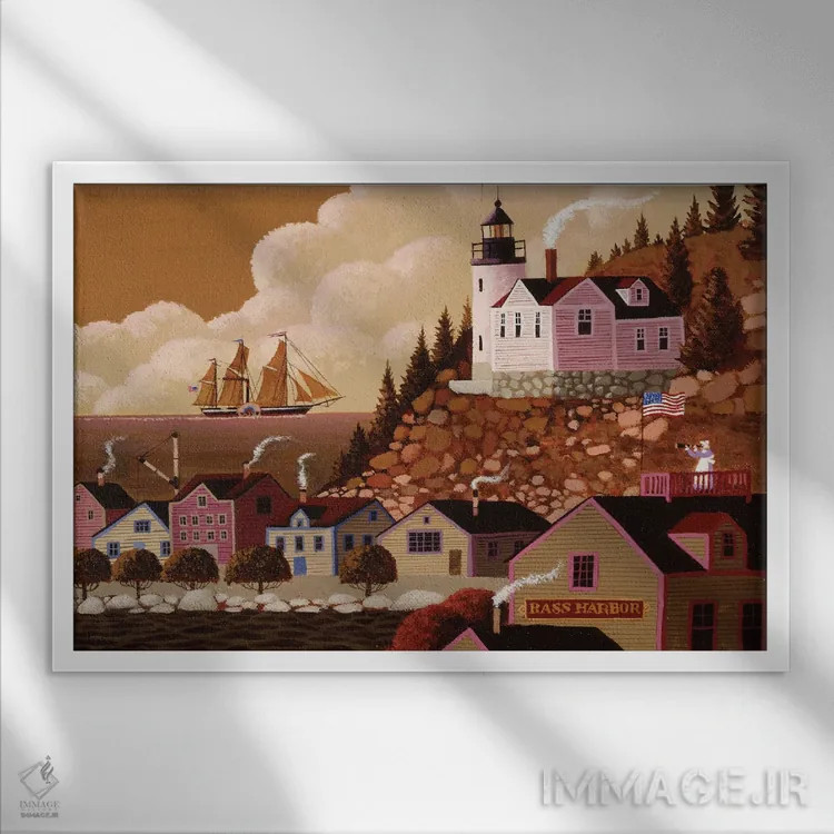 تابلو دکوراتیو خانه پدری اثر هرونیم - نمای قابدار سفید