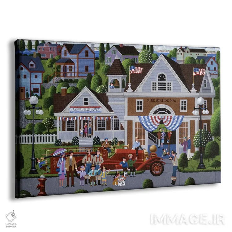 تابلو دکوراتیو تفریح در ایستگاه آتش نشانی اثر هرونیم - نمای پرسپکتیو محصول
