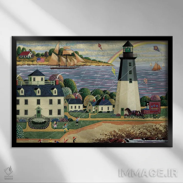 تابلو دکوراتیو پس از باران اثر هرونیم - نمای قابدار مشکی