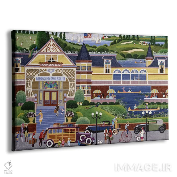 تابلو دکوراتیو هتل بزرگ طاووس اثر هرونیم - نمای پرسپکتیو محصول