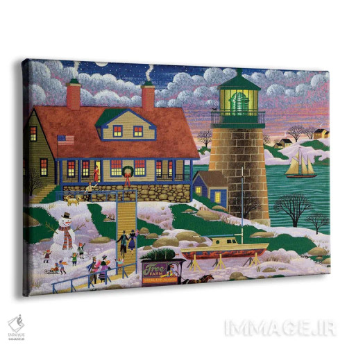 تابلو دکوراتیو مادربزرگ و پدربزرگ در کریسمس اثر هرونیم - نمای پرسپکتیو محصول