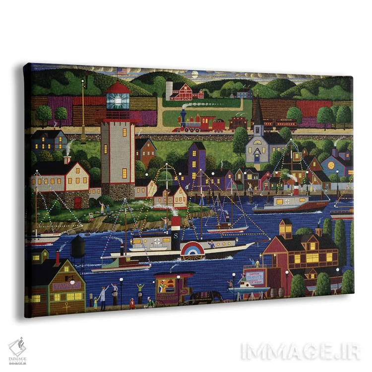 تابلو دکوراتیو کارناوال قایق تعطیلات اثر هرونیم - نمای پرسپکتیو محصول