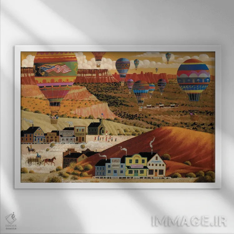 تابلو دکوراتیو مسابقه گراند کانیون اثر هرونیم - نمای قابدار سفید