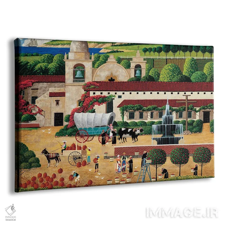 تابلو دکوراتیو برداشت محصول در کلیسا اثر هرونیم - نمای پرسپکتیو محصول