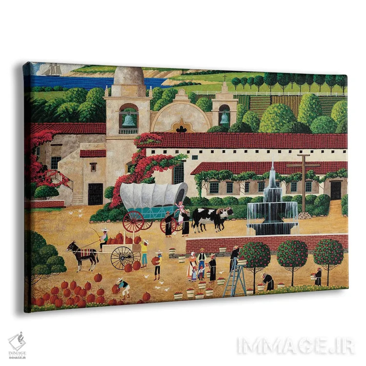 تابلو دکوراتیو برداشت محصول در کلیسا اثر هرونیم - نمای پرسپکتیو محصول