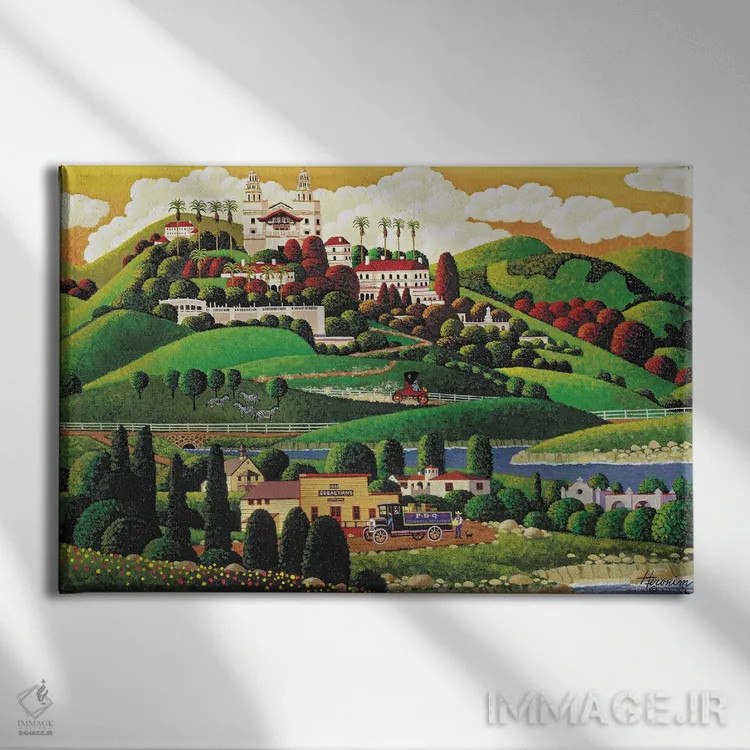 تابلو دکوراتیو قلعه هرست اثر هرونیم - نمای روبهرو روی دیوار