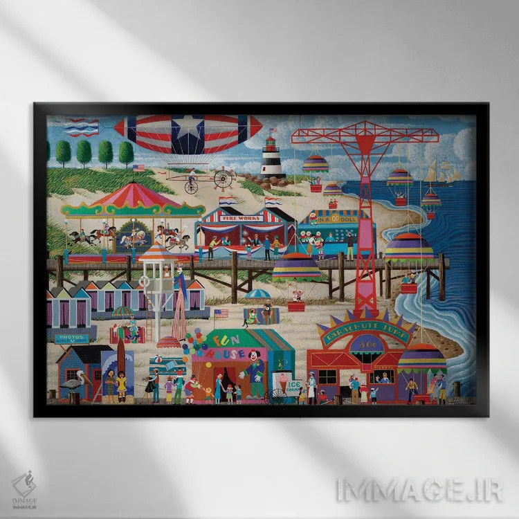 تابلو دکوراتیو روز استقلال اثر هرونیم - نمای قابدار مشکی