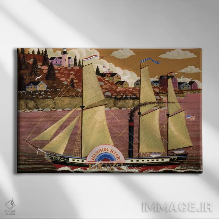 تابلو دکوراتیو ستاره بندر اثر هرونیم - نمای روبهرو روی دیوار