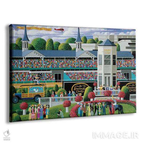 تابلو دکوراتیو دایره قهرمانان دربی کنتاکی اثر هرونیم - نمای پرسپکتیو محصول