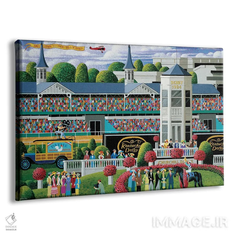 تابلو دکوراتیو دایره قهرمانان دربی کنتاکی اثر هرونیم - نمای پرسپکتیو محصول