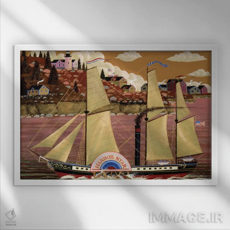 تابلو دکوراتیو ستاره بندر اثر هرونیم - نمای قابدار سفید