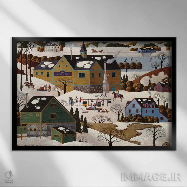 تابلو دکوراتیو وقت شکر است اثر هرونیم - نمای قابدار مشکی