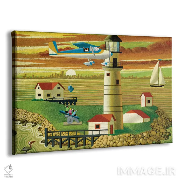 تابلو دکوراتیو تحویل به فانوس دریایی ۲ اثر هرونیم - نمای پرسپکتیو محصول