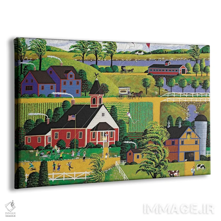 تابلو دکوراتیو بادبادک بازی هنگام زنگ تفریح اثر هرونیم - نمای پرسپکتیو محصول