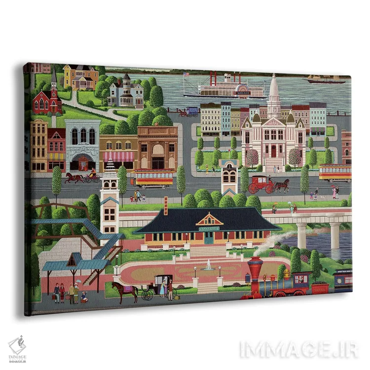 تابلو دکوراتیو Indiana,لافایت، ایندیانا اثر هرونیم - نمای پرسپکتیو محصول