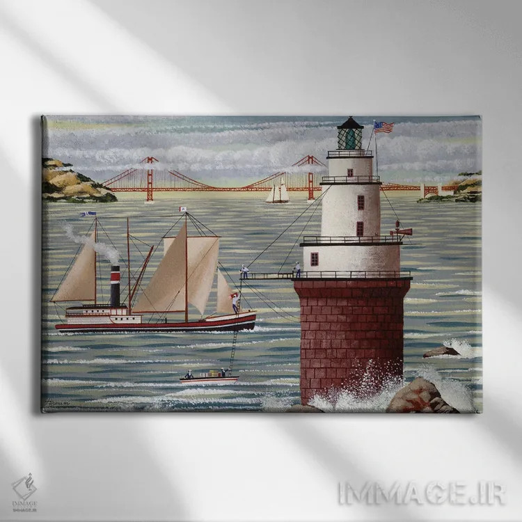تابلو دکوراتیو تعمیرات فانوس دریایی اثر هرونیم - نمای روبهرو روی دیوار