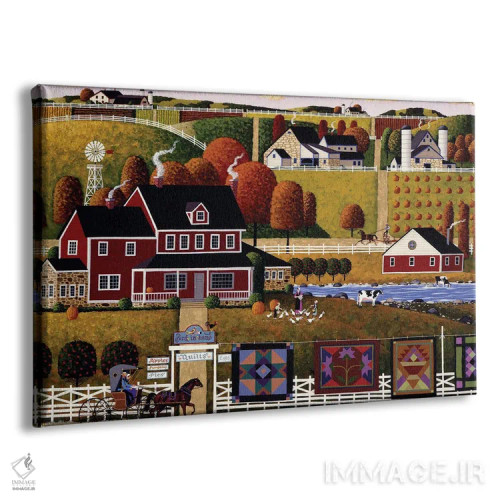 تابلو دکوراتیو فروش لحاف آمیش اثر هرونیم - نمای پرسپکتیو محصول