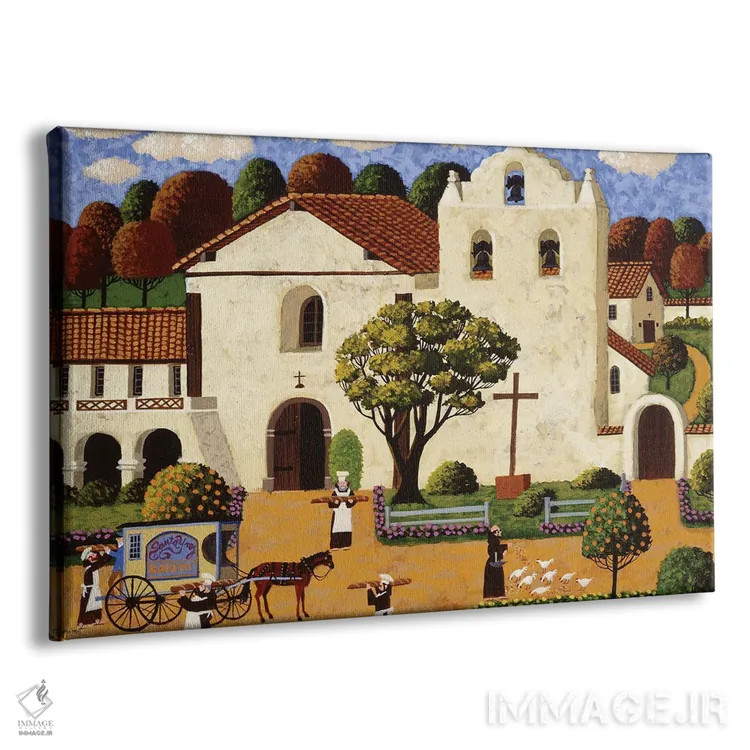 تابلو دکوراتیو قرص های نان از کلیسا اثر هرونیم - نمای پرسپکتیو محصول