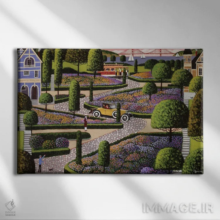 تابلو دکوراتیو خیابان لومبارد اثر هرونیم - نمای روبهرو روی دیوار