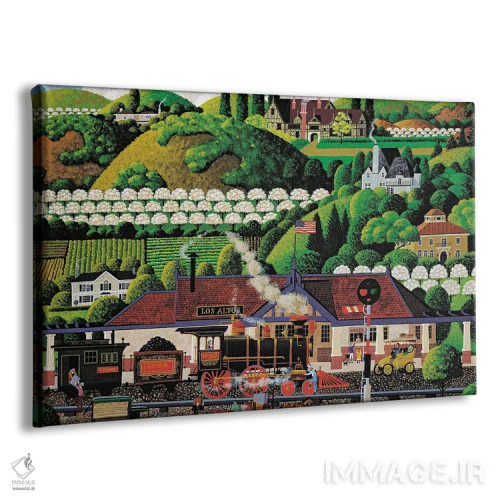تابلو دکوراتیو ایستگاه قطار لوس آلتوس اثر هرونیم - نمای پرسپکتیو محصول