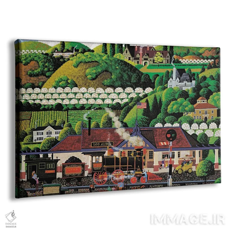 تابلو دکوراتیو ایستگاه قطار لوس آلتوس اثر هرونیم - نمای پرسپکتیو محصول