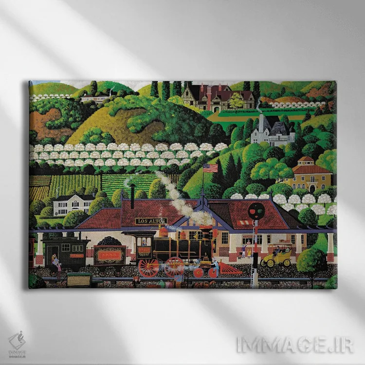 تابلو دکوراتیو ایستگاه قطار لوس آلتوس اثر هرونیم - نمای روبهرو روی دیوار