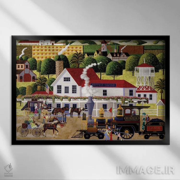 تابلو دکوراتیو مهمانخانه ماتییس اثر هرونیم - نمای قابدار مشکی