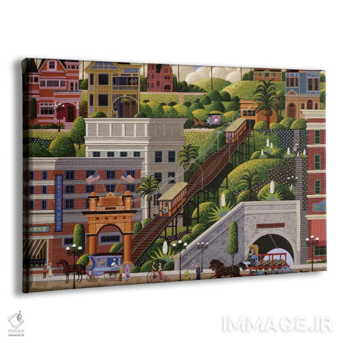 تابلو دکوراتیو تله کابین فرشتگان اثر هرونیم - نمای پرسپکتیو محصول