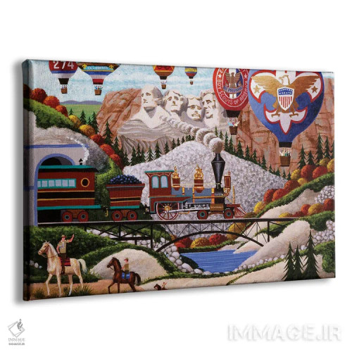 تابلو دکوراتیو کوه راشمور در نسخه پیشاهنگان پسر اثر هرونیم - نمای پرسپکتیو محصول