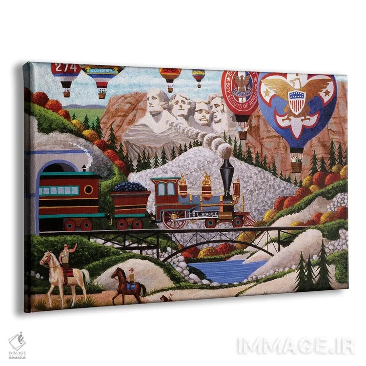 تابلو دکوراتیو کوه راشمور در نسخه پیشاهنگان پسر اثر هرونیم - نمای پرسپکتیو محصول