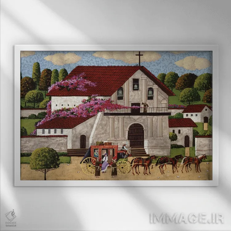 تابلو دکوراتیو کلیسای تاریخی دولورس اثر هرونیم - نمای قابدار سفید