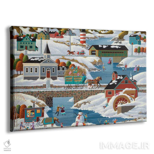 تابلو دکوراتیو زمستان در نیوانگلند اثر هرونیم - نمای پرسپکتیو محصول
