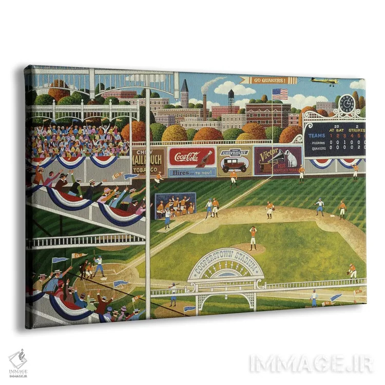 تابلو دکوراتیو در بازی قدیمی بیسبال اثر هرونیم - نمای پرسپکتیو محصول