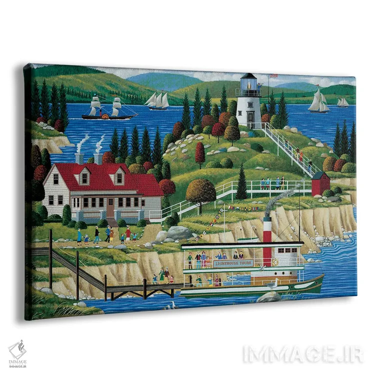 تابلو دکوراتیو فانوس دریایی اوولز هد اثر هرونیم - نمای پرسپکتیو محصول