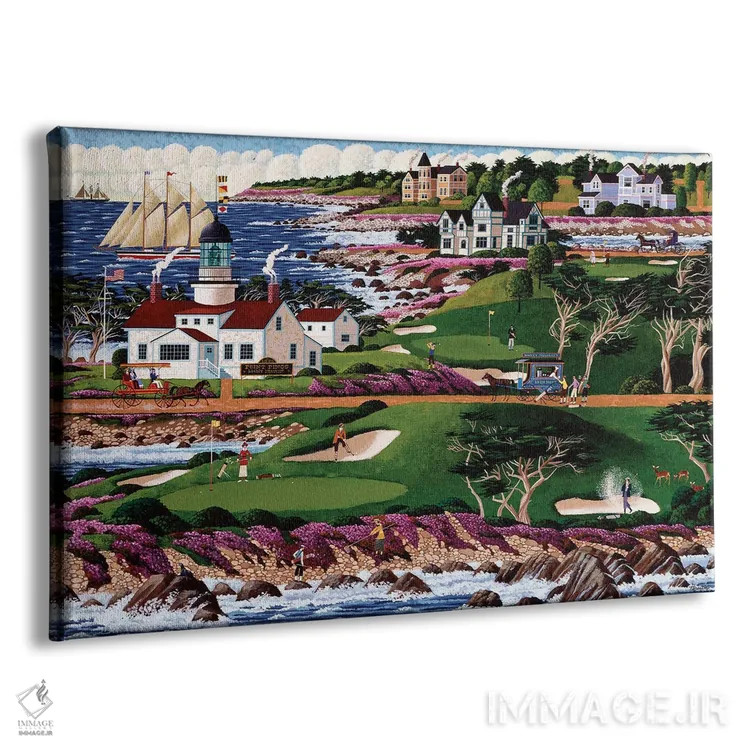 تابلو دکوراتیو زمین گلف پاسیفیک گروو اثر هرونیم - نمای پرسپکتیو محصول