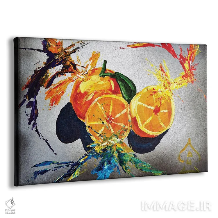 تابلو دکوراتیو انفجار نارنجی اثر اندرو هار - نمای پرسپکتیو محصول
