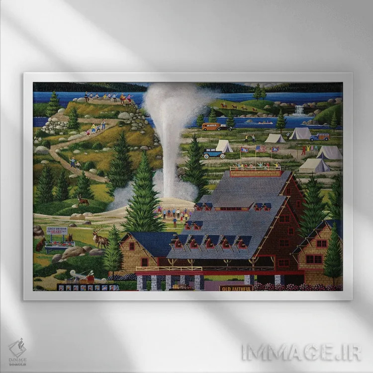 تابلو دکوراتیو اولد فیتفول اثر هرونیم - نمای قابدار سفید