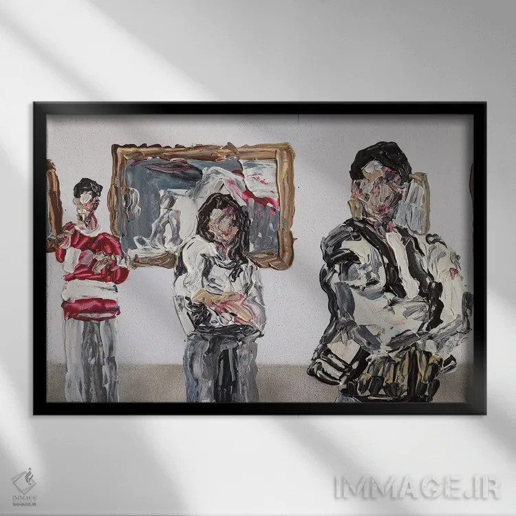 تابلو دکوراتیو فریس بیولر اثر اندرو هار - نمای قابدار مشکی