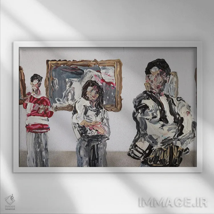 تابلو دکوراتیو فریس بیولر اثر اندرو هار - نمای قابدار سفید