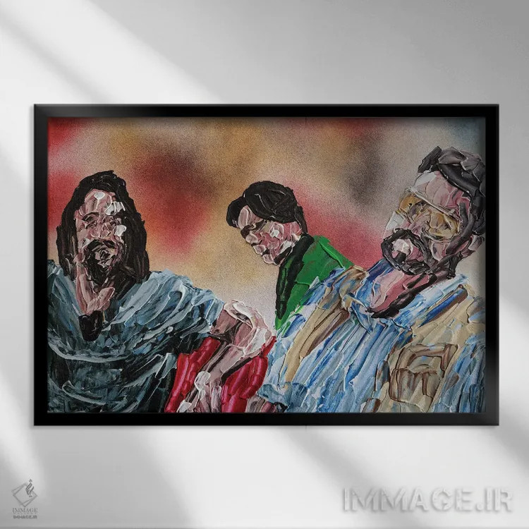 تابلو دکوراتیو بولینگ لبوفسکی اثر اندرو هار - نمای قابدار مشکی