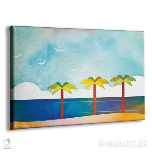 تابلو دکوراتیو نسیم دریایی استوایی اثر آندریا هازه - نمای پرسپکتیو محصول