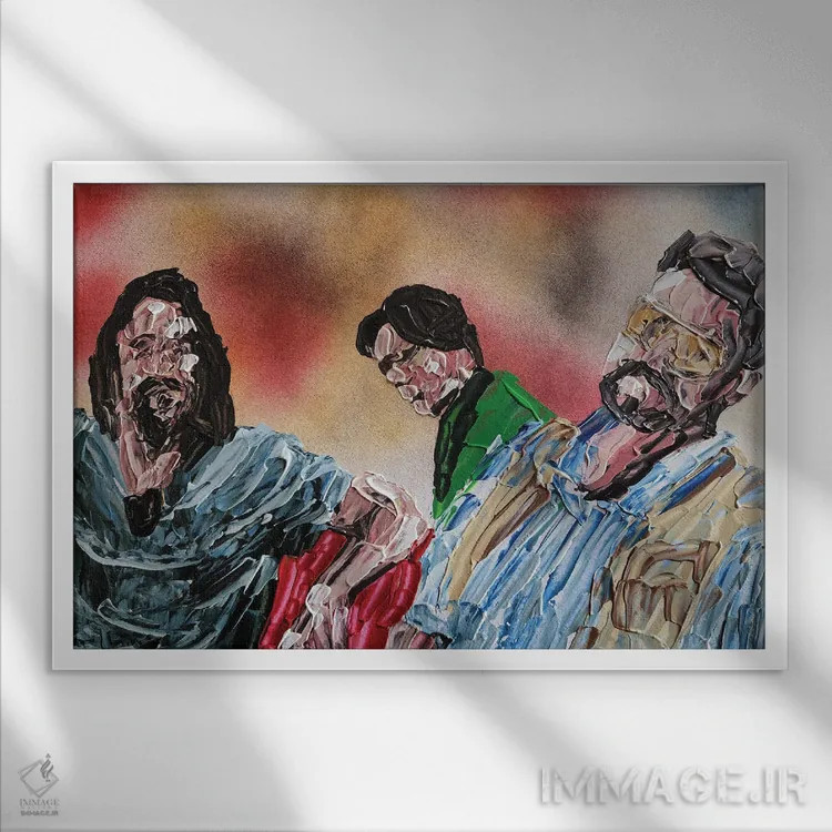 تابلو دکوراتیو بولینگ لبوفسکی اثر اندرو هار - نمای قابدار سفید