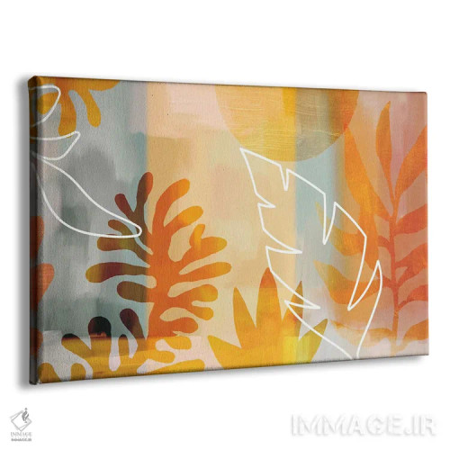 تابلو انتزاعی گیاهان استوایی اثر آندریا هازه - نمای پرسپکتیو محصول