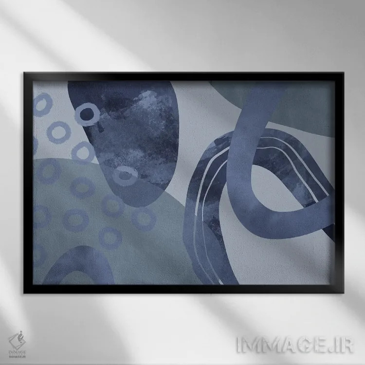 تابلو مینیمال نیروی شناور اثر آندریا هازه - نمای قابدار مشکی