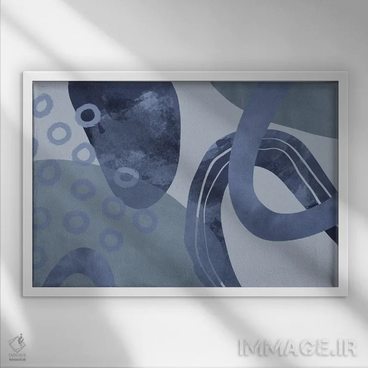 تابلو مینیمال نیروی شناور اثر آندریا هازه - نمای قابدار سفید