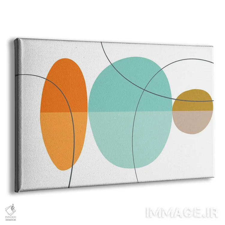 تابلو انتزاعی اشکال قدیمی اثر آندریا هازه - نمای پرسپکتیو محصول