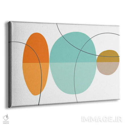 تابلو انتزاعی اشکال قدیمی اثر آندریا هازه - نمای پرسپکتیو محصول