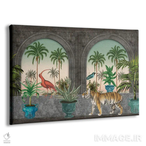 تابلو دکوراتیو قصر سلطان و ببر اثر آندریا هازه - نمای پرسپکتیو محصول